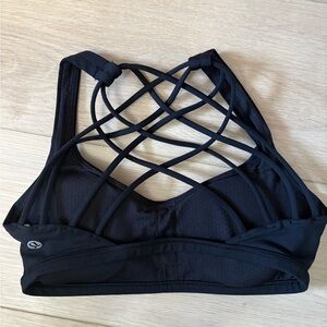 lululemon athletica Black Strappy Crisscross Sports Bra